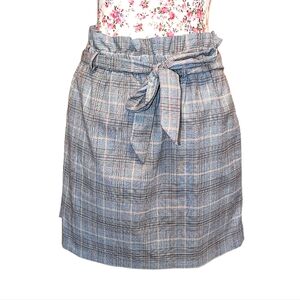 Express plaid paper bag skirt